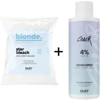 Dusy Professional Blondierpulver Dusy Star Bleach Blondierpulver 500g + Creme Developer 1L, 2-tlg.