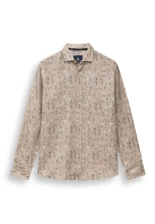 State of Art - Strukturhemd aus Bio-Baumwolle beige - Gr. - L