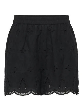 ONLY - ONLFRANI EMB PULL UP SHORTS WVN Black - Gr. - M