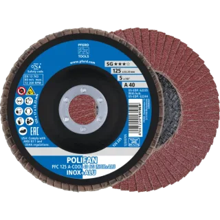 PFERD TOOLS POLIFAN Fächerscheibe PFC konisch SG INOX+ALU Edelstahl/Alu - 67754125