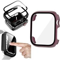 Wigento Smartwatch-Hülle Für Apple Watch Series 9 8 7 41mm / 6 SE 5 4 40mm 2 in 1 Hülle + Glas
