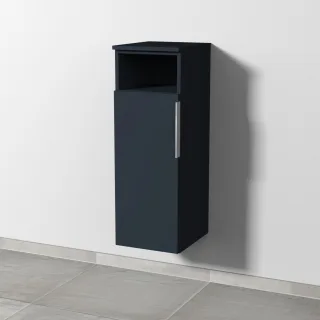 Sanipa 3way Mittelschrank mit 1 Tür und 1 offenem Fach, Marine-Matt, UP1301R UP1301R