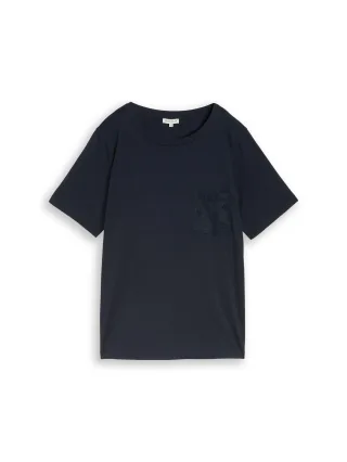 Tom Tailor - Plus Size - Boxy Fit T-Shirt mit Brusttasche sky captain blue - Gr. - 54