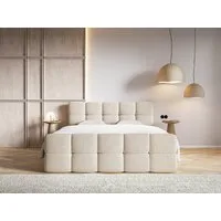 Selsey Boxbett CLOUDY, mit Matratze, Topper, Bettkasten und Bouclé-Bezug