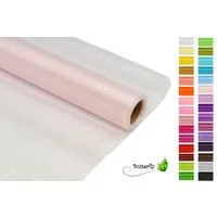 Creativery Stoff, 9m Rolle Organza 36cm CRYSTAL