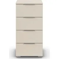 OTTO home Schubkastenkommode Highboard Sideboard Schubladenkommode Kommode Schlafzimmer ASTANA (Breite 40 cm / Höhe 81 cm), mit 4 geräumigen Schubladen, Kantengriff in Alufarben MADE IN GERMANY