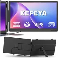KEFEYA 14 Zoll Laptop-Bildschirm-Extender Laptop-Bildschirmerweiterung Portabler Monitor (36 cm/14 ", 1920x1080 px, Full HD, 60 Hz, IPS, LCD, Laptop Bildschirm Erweiterung, Kompatibel mit Mac/Windows/Chrome etc)