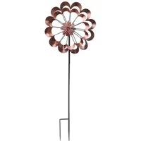 MARELIDA Deko-Windrad XXL Doppel Windrad kupfer 1,8m Gartendeko Windspiel Gartenstecker (1 St)
