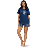 comtessa Shorty Summer Whisper (Set, 2 tlg., 2-teilig) Damen Pyjama 2-teilig kurze Hose Baumwolle große Größen