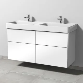 Sanipa 3way Waschtischunterbau zu Laufen Pro S Waschtisch mit 4 Auszügen, Weiß-Glanz BS78778
