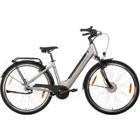 SAXONETTE E-Bike Cityrad SAXONETTE Comfort Plus 5.0 E-Bike Damen 28 Zoll, 7 Gang Shimano Nexus 7 Gänge Schaltwerk, Nabenschaltung, Frontmotor, 468 Wh, (Packung), (mit integr. Akku), Elektrofahrrad für Alltag und Einkauf
