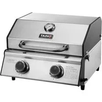 TAINO Gasgrill, PLATINUM COMPACT Tischgrill, doppelwandiger Deckel, Piezozündung