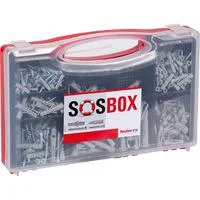 SOSBOX Dübel S + FU + Schrauben hellgrau, 360-teilig