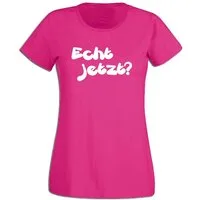 G-graphics T-Shirt Echt jetzt? Slim-fit- Damen T-Shirt mit Statement / Spruch als Frontprint