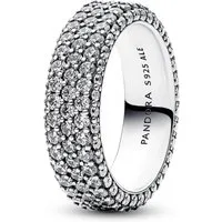 Pandora Fingerring Pandora Timeless Dreireihiger Pavé Ring 192634C01 Damenring