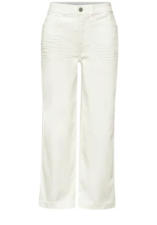 Street One - High Waist Wide Leg Jeans im Loose Fit weiß - Gr. - 26