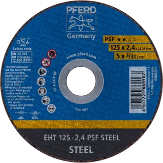 PFERD TOOLS Trennscheibe EHT gerade Universallinie PSF STEEL für Stahl - 61719026