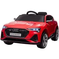 HOMCOM Elektro-Kinderauto 12V Audi E-tron mit Fernbedienung, Musikfunktion, Belastbarkeit 25 kg, (1-tlg), für Außenbereich, Rot