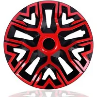NRM Radkappe Radzierblende NRM THE BEST 16 Zoll BICOLOR rot/schwarz, 16 in Zoll, (4-St)