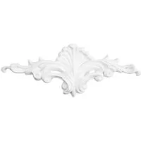 Grand Decor Wanddekoobjekt W815 (Ornament aus PU - große Auswahl, 200x80mm Stuck, stoßfeste Deko schnitzerei - Verzierung für Wand und Deck)