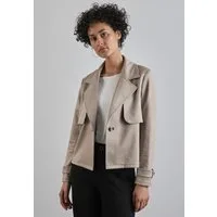 STREET ONE Lederimitatjacke mit Reverskragen