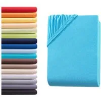 Hometex Premium Textiles Spannbettlaken Jersey Spannbettlaken 100% Baumwolle, Jersey, Gummizug: Rundumgummizug, Premium-Jersey Matratzenhöhe bis 23 cm
