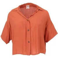 Guru-Shop Longbluse Boho Blusentop, Basic Kurzarmbluse, weite.. alternative Bekleidung