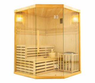 Neuesbad finnische Sauna 150x150x200cm, Hemlock, 3 Personen NB1J601501