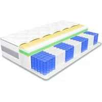 Taschenfederkernmatratze Federkernmatratze, 10 Schichten aus hochwertigem Material , 7 Zonen, HOMAVO, 25 cm hoch, INTEGRIERTER TOPPER
