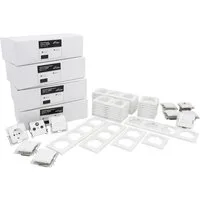 McPower Schalter MCPOWER Schalter und Steckdosen Set Flair, Megaset, 100-teilig, weiß