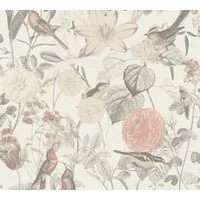 A.S. Création Vliestapete Exotic Life tropisch floral natürlich, leicht strukturiert, floral, Wald, botanisch, Blumen-Tapete Floral Tapeten Wohnzimmer Schlafzimmer Küche Design Büro