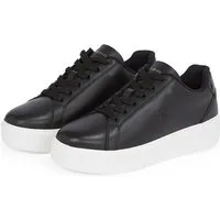 Tommy Hilfiger TH PLATFORM COURT SNEAKER Plateausneaker, Freizeitschuh, Halbschuh, Schnürschuh, Kontrastbesatz an der Ferse