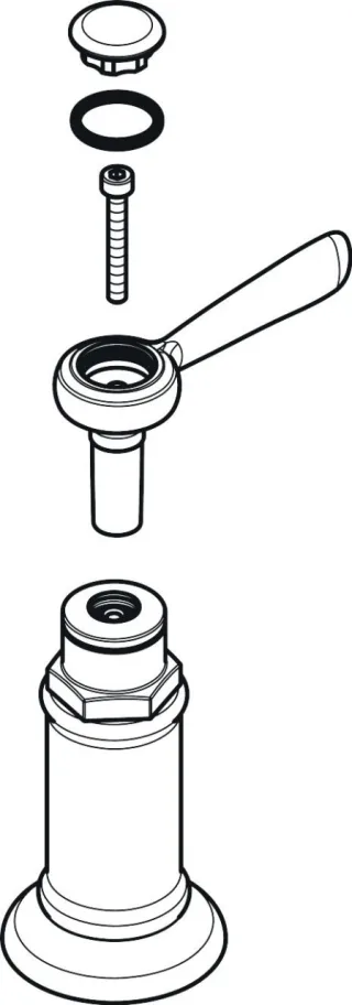 Hansgrohe Hebelgriff Axor Montreux warm/kalt chrom, 16691000 16691000