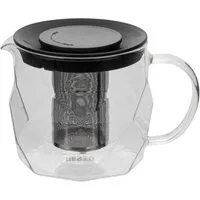 RESTO Kitchenware Teekanne Ain, hitzebeständige Glaskanne im 3D Design, Höhe 12 cm, 1 l, (4-St), mit herausnehmbarem Filtersieb aus Edelstahl, im Geschenkkarton