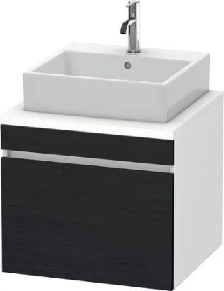 Duravit DuraStyle Konsolenwaschtischunterbau wandhängend Eiche Schwarz & Weiß Matt 600x548x512 mm -  DS531001618