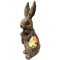 Arnusa Gartenfigur Große Solar Gartendekoration Hase 51 cm beleuchtet Tierfigur, Solarlampe Solarleuchte