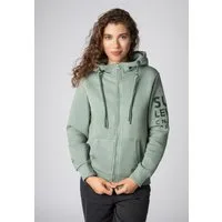 SUBLEVEL Kapuzensweatjacke Damen Jacke mit Prints und Kapuze Hoodie, Kapuzenpullover, Zipperjacke mit Kängurutasche und Kapuze
