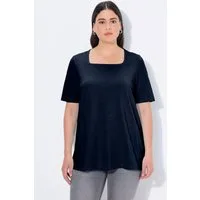 Ulla Popken T-Shirt T-Shirt A-Linie Carré-Ausschnitt Halbarm
