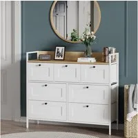 Vicco Kommode Belaro, Weiß, 98 x 85 cm mit 7 Schubladen (1 St)