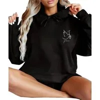 Banco Kapuzenpullover Damen Friedenstaube Unifarbe Größen XS - 6XL