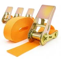 TRUTZHOLM Spanngurt 4x Profi Ratschen Zurrgurt Spanngurte 1-tlg 6m 800 kg TÜV/GS ORANGE (Spar-Set, 4er Set) mit TÜV/GS