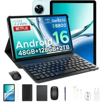 Aorlym P11 Android 16 Tablet 11 Zoll mit Tastatur und Stift, 90Hz, 8800mAh Tablet (11", 128 GB, Android 16, T7250 Octa Core, Gemini AI, 13MP + 5MP, Widevine L1, Face ID/OTG/GPS)