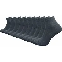 GAWILO Kurzsocken aus 100% reiner Baumwolle - Quartersocken für Herren (10-Paar) Schaft etwas länger als beim Sneaker - daher kein verrutschen