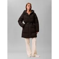 Calvin Klein Jeans Steppmantel BELTED MIDWEIGHT LONG PUFFER Mit Rundhalsausschnitt, regular fit