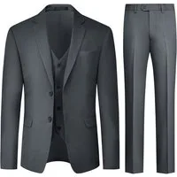 Allthemen Anzug (3 tlg) Herren Slim Fit Hochzeitsanzug komplett 3 teilig Businessoutfit
