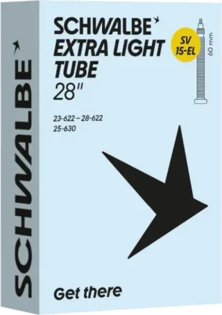 Schwalbe Extra Light Schlauch 28" NR. 15-EL schwarz ETRTO 23/28-622/630 SV 60 mm