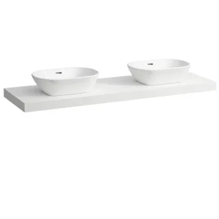 Laufen Waschtisch-Platte LANI 495x1570x65 mit Aussschnitt links und rechts H4046941122601