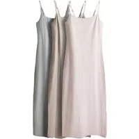 The Set Jerseykleid The Set Maxi-Trägerkleid aus Rippjersey, 3er-Pack (3-tlg)