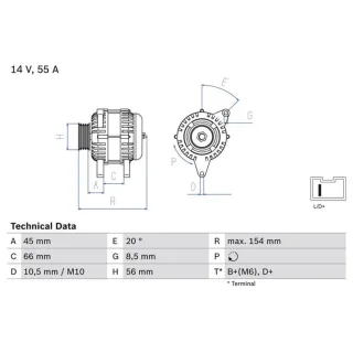 Bosch Lichtmaschine Citroen Fiat Peugeot Talbot