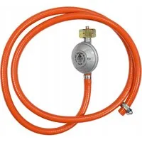 TRIZERATOP Gasdruckregler Gasschlauch mit Druckminderer 1,5 m, 37 mbar